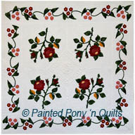 Susan's Moss Rose quilt pic